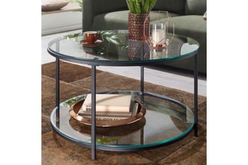 Soffbord Wohnling Runt säkerhetsglas med glasbricka modern - Möbler - Bord & matgrupp - Soffbord