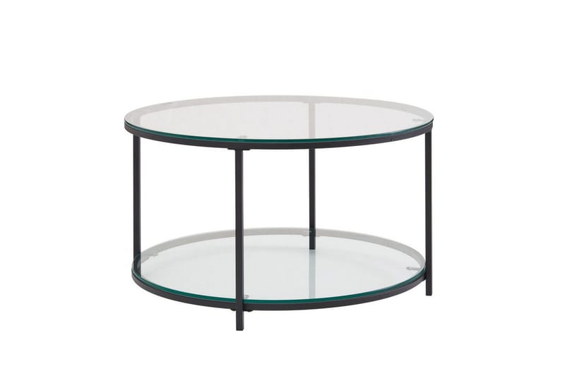 Soffbord Wohnling Runt säkerhetsglas med glasbricka modern