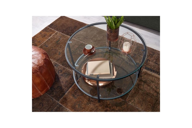 Soffbord Wohnling Runt säkerhetsglas med glasbricka modern - Möbler - Bord & matgrupp - Soffbord