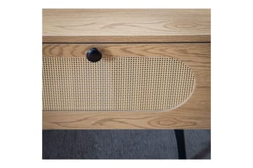 Soffbord Wohnling Trä ek-look rektangulär med låda rottingförvaring - Möbler - Bord & matgrupp - Soffbord