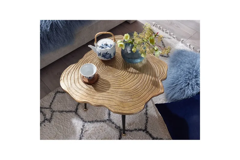 Soffbord Wohnling Träskiva Stil Metall Modern med Metallben - Möbler - Bord & matgrupp - Soffbord