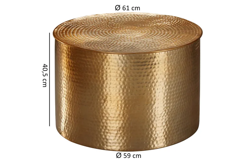 Xeniah Soffbord 61 cm Runt - Guld - Möbler - Bord & matgrupp - Soffbord