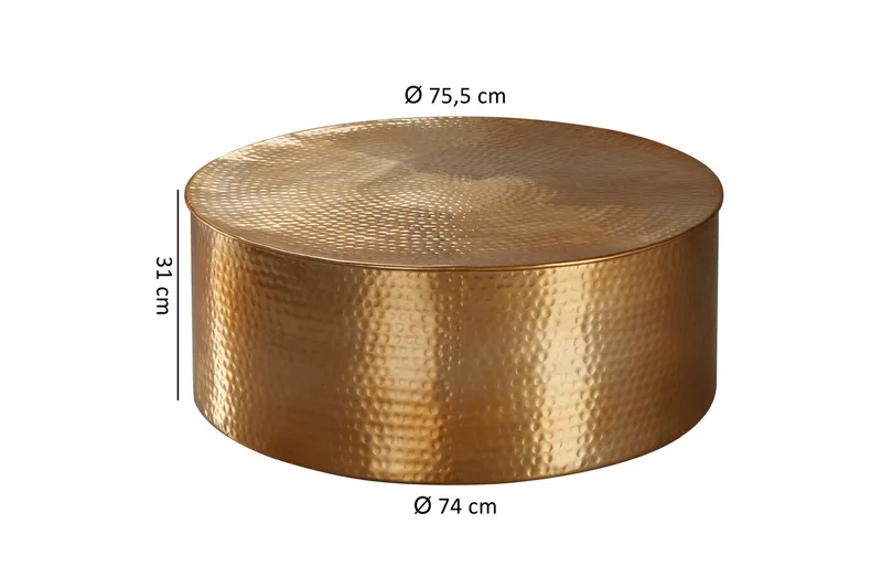 Xeniah Soffbord 75 cm Runt - Guld - Möbler - Bord & matgrupp - Soffbord