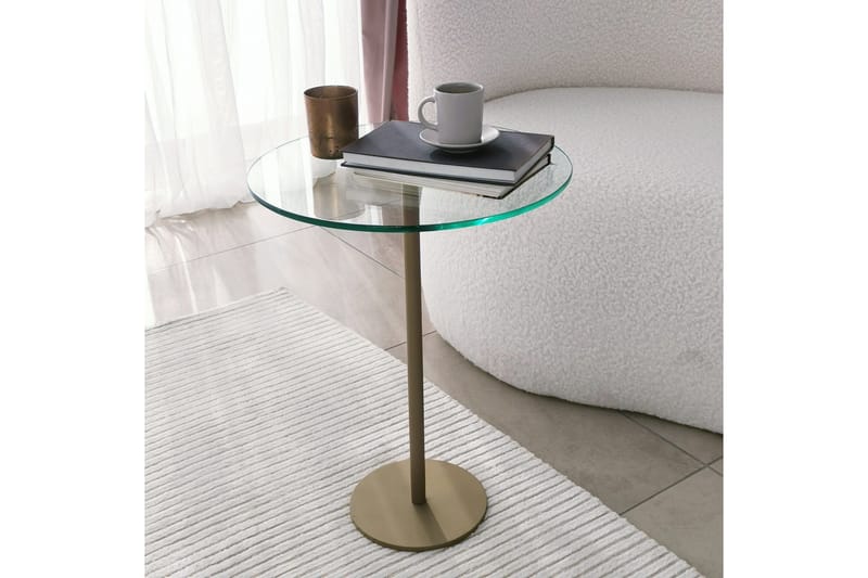 Yggersryd Soffbord 40x50x40 cm Runt - Guld - Möbler - Bord & matgrupp - Soffbord