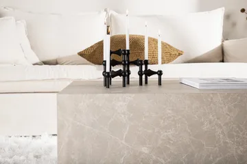 York Travertin Soffbord 80x60x40 cm - Beige / Betong - Möbler - Bord & matgrupp - Soffbord