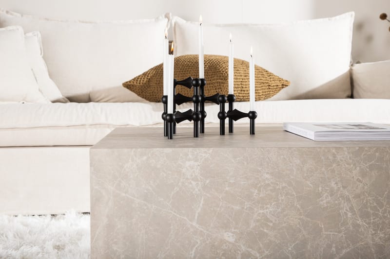 York Travertin Soffbord 80x60x40 cm - Beige / Betong - Möbler - Bord & matgrupp - Soffbord