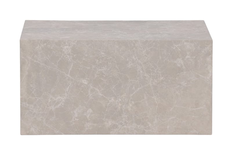 York Travertin Soffbord 80x60x40 cm, Beige / Betong
