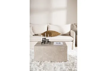 York Travertin Soffbord 80x60x40 cm - Beige / Betong - Möbler - Bord & matgrupp - Soffbord