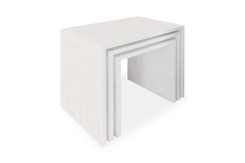 Zariel Satsbord 44 cm 3 Bord - Vit - Möbler - Bord & matgrupp - Soffbord