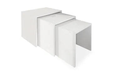 Zariel Satsbord 44 cm 3 Bord - Vit - Möbler - Bord & matgrupp - Soffbord