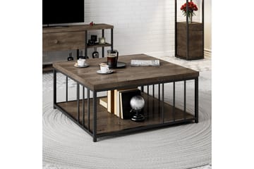 Soffbord Zenn 90x90 cm Brun/Svart - Hanah Home - Möbler - Bord & matgrupp - Soffbord