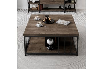 Soffbord Zenn 90x90 cm Brun/Svart - Hanah Home - Möbler - Bord & matgrupp - Soffbord