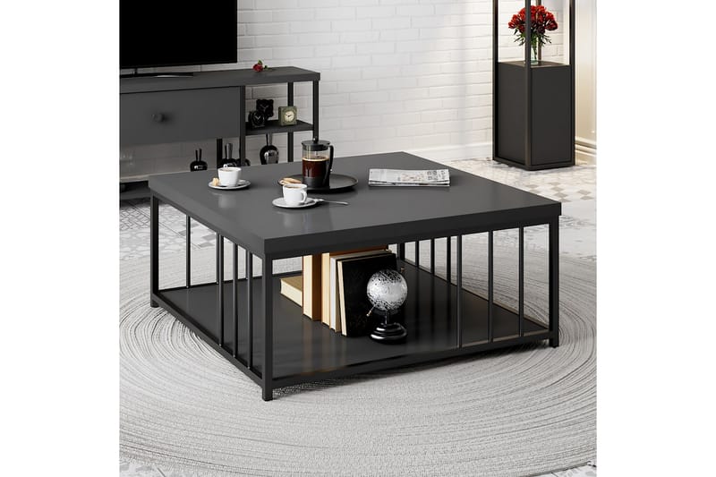 Soffbord Zenn 90x90 cm Svart - Hanah Home - Soffbord