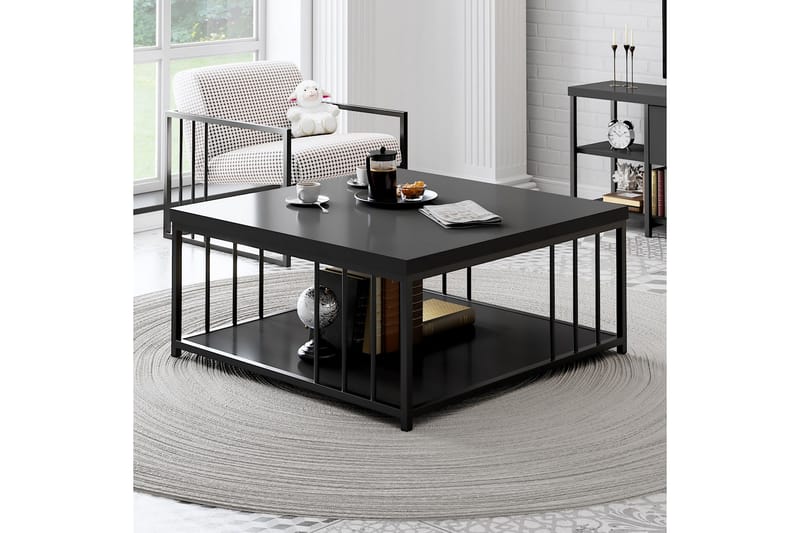 Soffbord Zenn 90x90 cm Svart - Hanah Home - Möbler - Bord & matgrupp - Soffbord