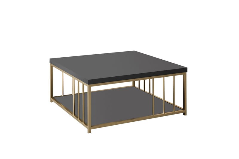 Soffbord Zenn 90x90 cm Svart/Guld - Hanah Home - Möbler - Bord & matgrupp - Soffbord