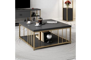 Soffbord Zenn 90x90 cm Svart/Guld - Hanah Home - Möbler - Bord & matgrupp - Soffbord