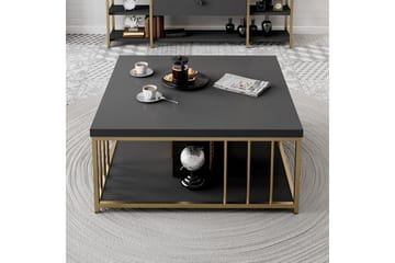 Soffbord Zenn 90x90 cm Svart/Guld - Hanah Home - Möbler - Bord & matgrupp - Soffbord