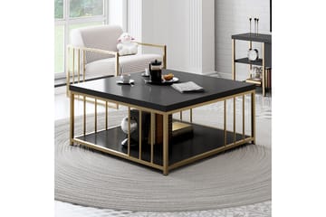 Soffbord Zenn 90x90 cm Svart/Guld - Hanah Home - Möbler - Bord & matgrupp - Soffbord