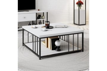 Soffbord Zenn 90x90 cm Vit/Svart - Hanah Home - Möbler - Bord & matgrupp - Soffbord
