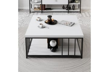 Soffbord Zenn 90x90 cm Vit/Svart - Hanah Home - Möbler - Bord & matgrupp - Soffbord