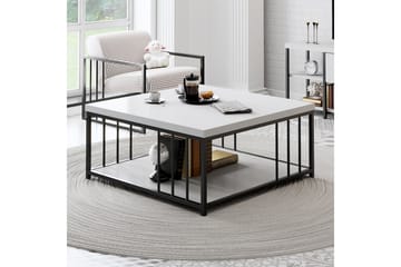 Soffbord Zenn 90x90 cm Vit/Svart - Hanah Home - Möbler - Bord & matgrupp - Soffbord