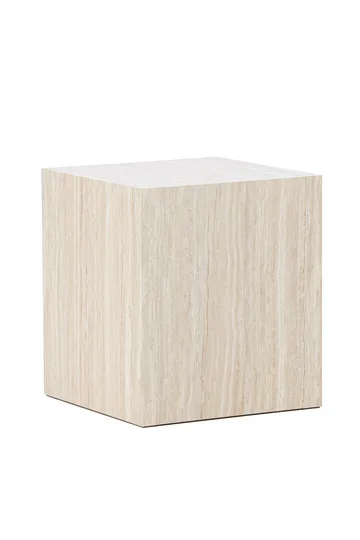 Soffbord Peach York Sofa Table 45x40x40 cm - Travertine Look Beige - Möbler - Bord & matgrupp - Soffbord