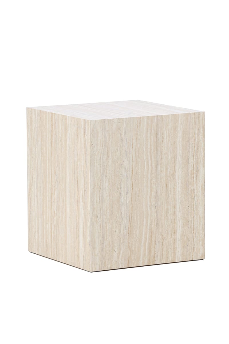 Soffbord Peach York Sofa Table 45x40x40 cm - Travertine Look Beige - Möbler - Bord & matgrupp - Soffbord