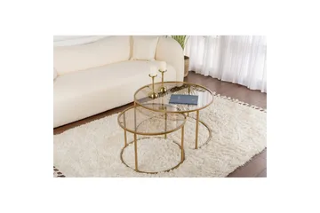 Soffbordset 2 delar Rikiya Guldbroze - Guldbroze - Möbler - Bord & matgrupp - Soffbord