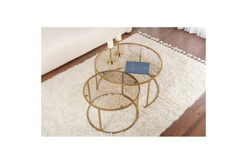 Soffbordset 2 delar Rikiya Guldbroze - Guldbroze - Möbler - Bord & matgrupp - Soffbord