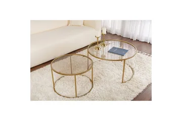 Soffbordset 2 delar Rikiya Guldbroze - Guldbroze - Möbler - Bord & matgrupp - Soffbord