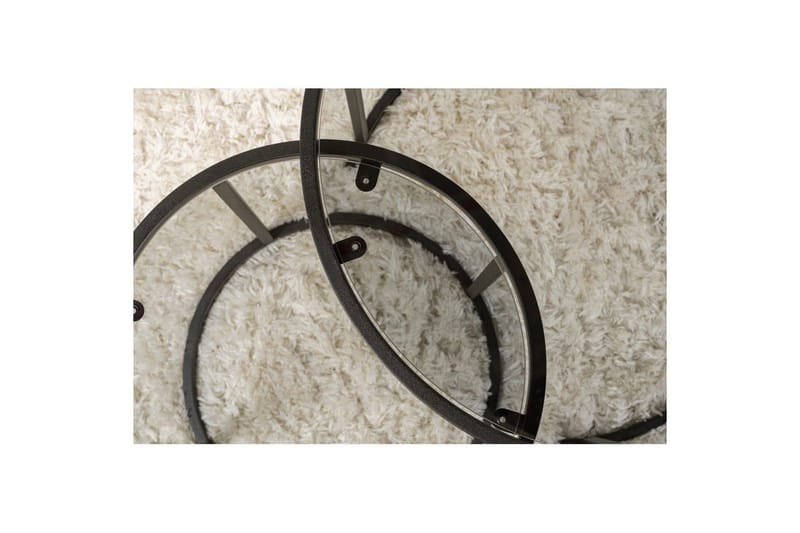 Soffbordset 2 delar Rikiya Små Svart Grå - Svart Grå - Möbler - Bord & matgrupp - Soffbord