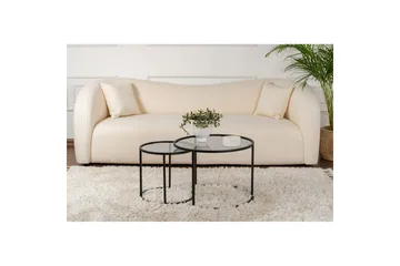 Soffbordset 2 delar Rikiya Små Svart Grå - Svart Grå - Möbler - Bord & matgrupp - Soffbord