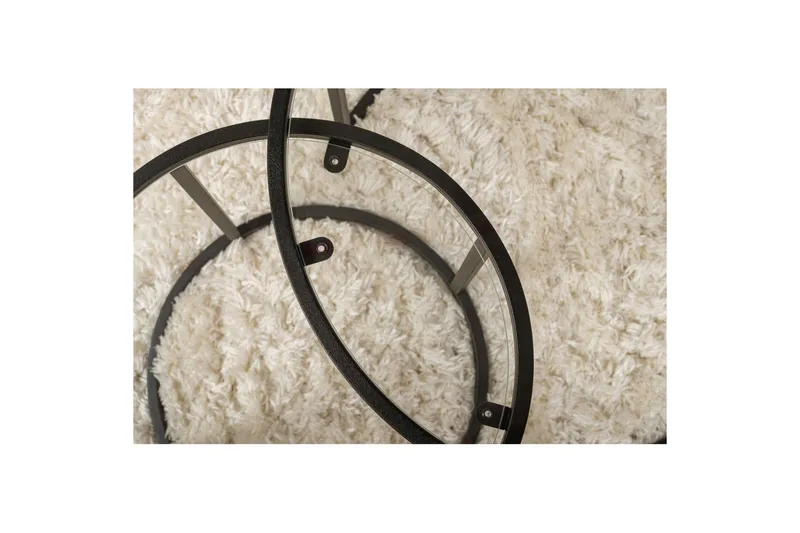 Soffbordset 2 delar Rikiya Små Svart Transparent - Svart Transparent - Möbler - Bord & matgrupp - Soffbord