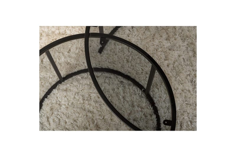 Soffbordset 2 delar Rikiya Svart Grå - Svart Grå - Möbler - Bord & matgrupp - Soffbord