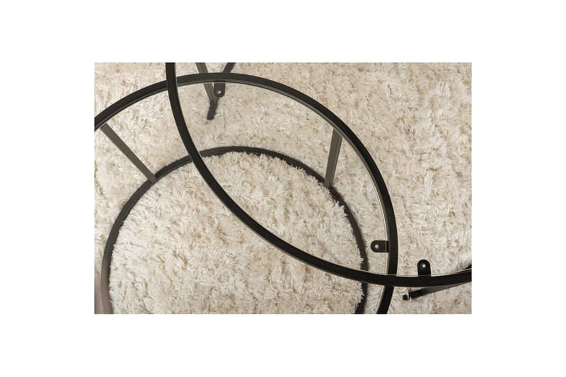 Soffbordset 2 delar Rikiya Svart Transparent - Svart Transparent - Möbler - Bord & matgrupp - Soffbord