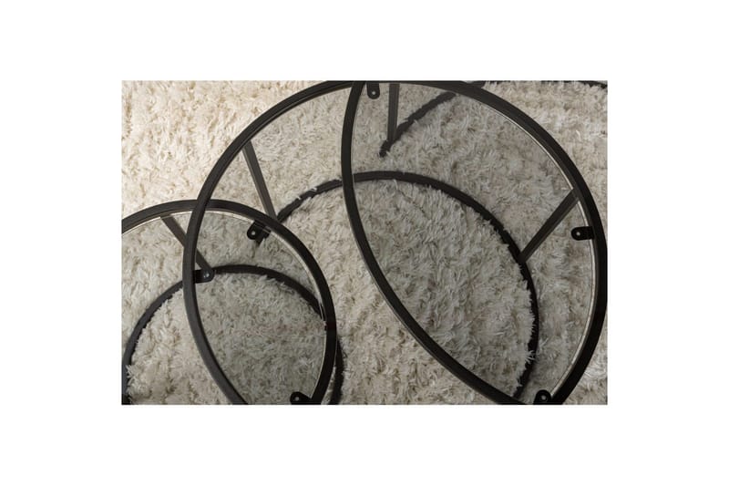 Soffbordset 3 delar Rikiya Svart Grå - Svart Grå - Möbler - Bord & matgrupp - Soffbord