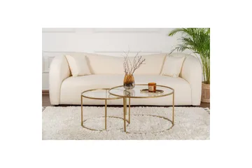 Soffbordset Rikiya Guld Transparent - Möbler - Bord & matgrupp - Soffbord