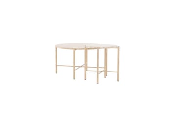 Soffbordset VIND Sandhamn 2st Runda 70 cm/40 cm - Beige - Möbler - Bord & matgrupp - Soffbord