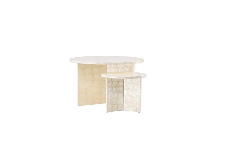 Soffbordset VIND Smögen 2st Runda 70 cm/40 cm - Möbler - Bord & matgrupp - Soffbord