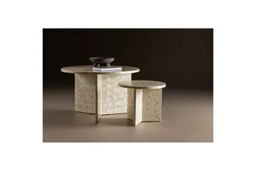 Soffbordset VIND Smögen 2st Runda 70 cm/40 cm - Möbler - Bord & matgrupp - Soffbord