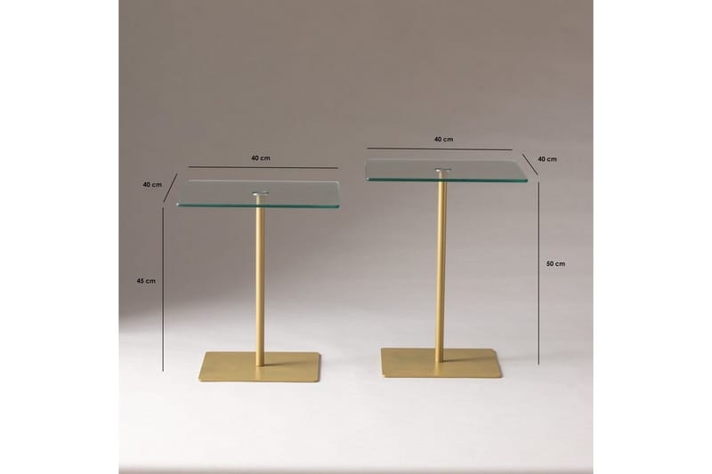 Soffbordssats Challur Rany / Transparent - Rany / Transparent - Möbler - Bord & matgrupp - Soffbord