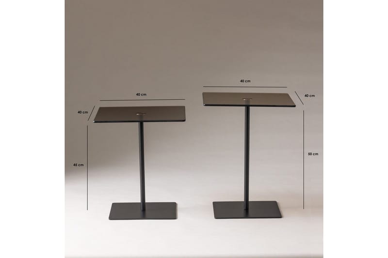 Soffbordssats Challur Svart / Bronzie - Svart / Bronzie - Möbler - Bord & matgrupp - Soffbord