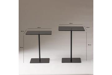 Soffbordssats Challur Svart / Rök - Svart - Möbler - Bord & matgrupp - Soffbord