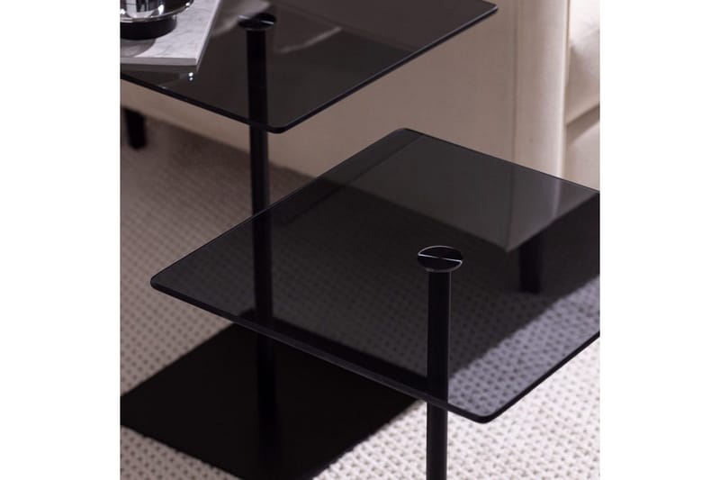 Soffbordssats Challur Svart / Rök - Svart - Möbler - Bord & matgrupp - Soffbord