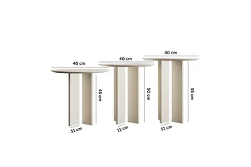 Soffbordssats Glenure Grädde - Grädde - Möbler - Bord & matgrupp - Soffbord