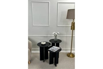 Soffbordssats Glenure Svart - Svart - Möbler - Bord & matgrupp - Soffbord