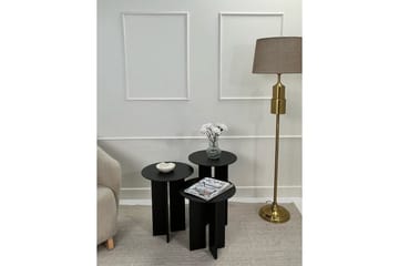 Soffbordssats Glenure Svart - Svart - Möbler - Bord & matgrupp - Soffbord