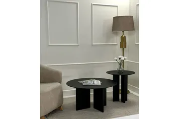 Soffbordssats Glenure Svart - Svart - Möbler - Bord & matgrupp - Soffbord