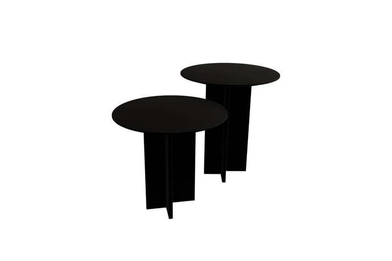 Soffbordssats Glenure Svart, Svart