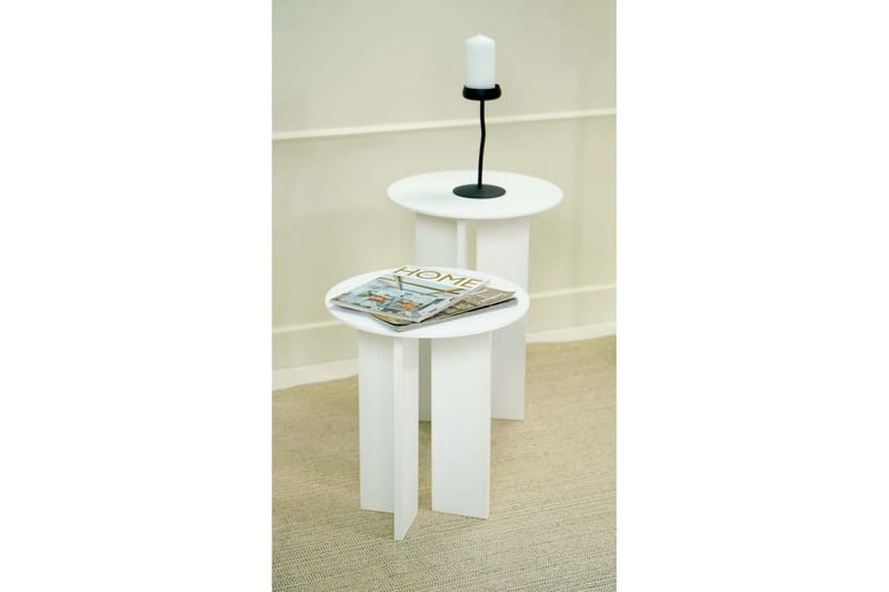 Soffbordssats Glenure Vit - Vit - Möbler - Bord & matgrupp - Soffbord